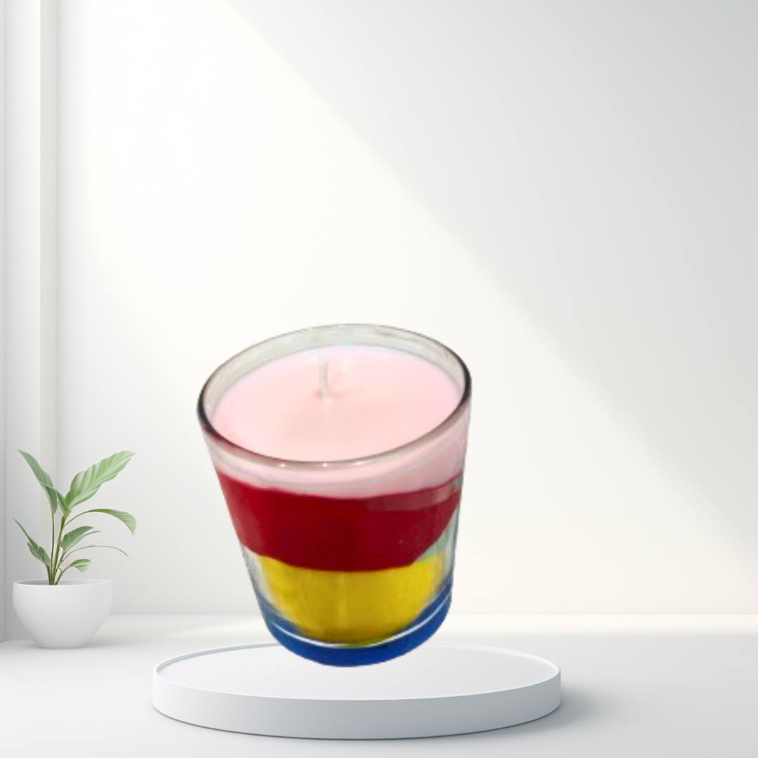 Layered Colors Scented Candle in Glass Jar