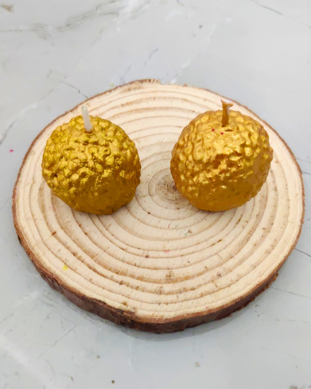 Premium Golden Laddoo Wax Scented Candle