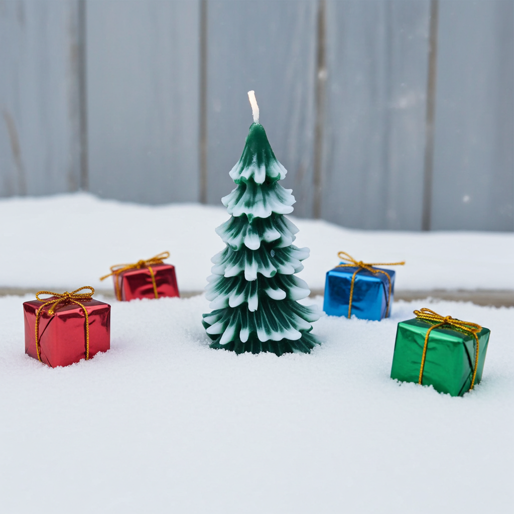 Big Snowy Christmas Scented Candle