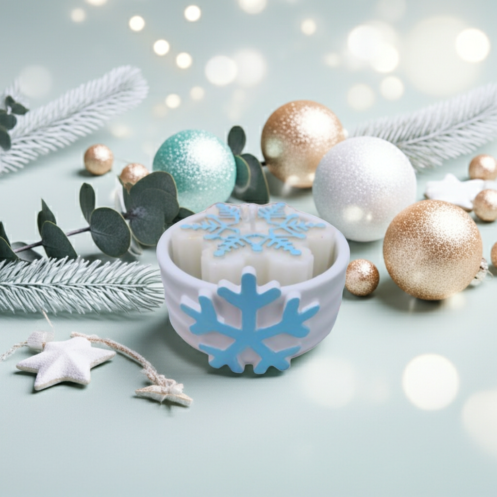 Concrete Jar Snowflake Scented Candle