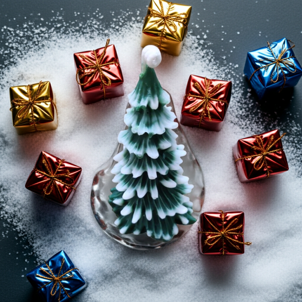 Big Snowy Christmas Scented Candle