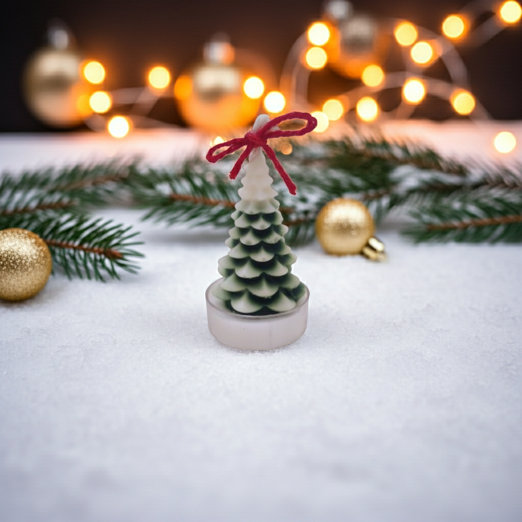 Christmas Tree Acrylic Tealight Scented Candle