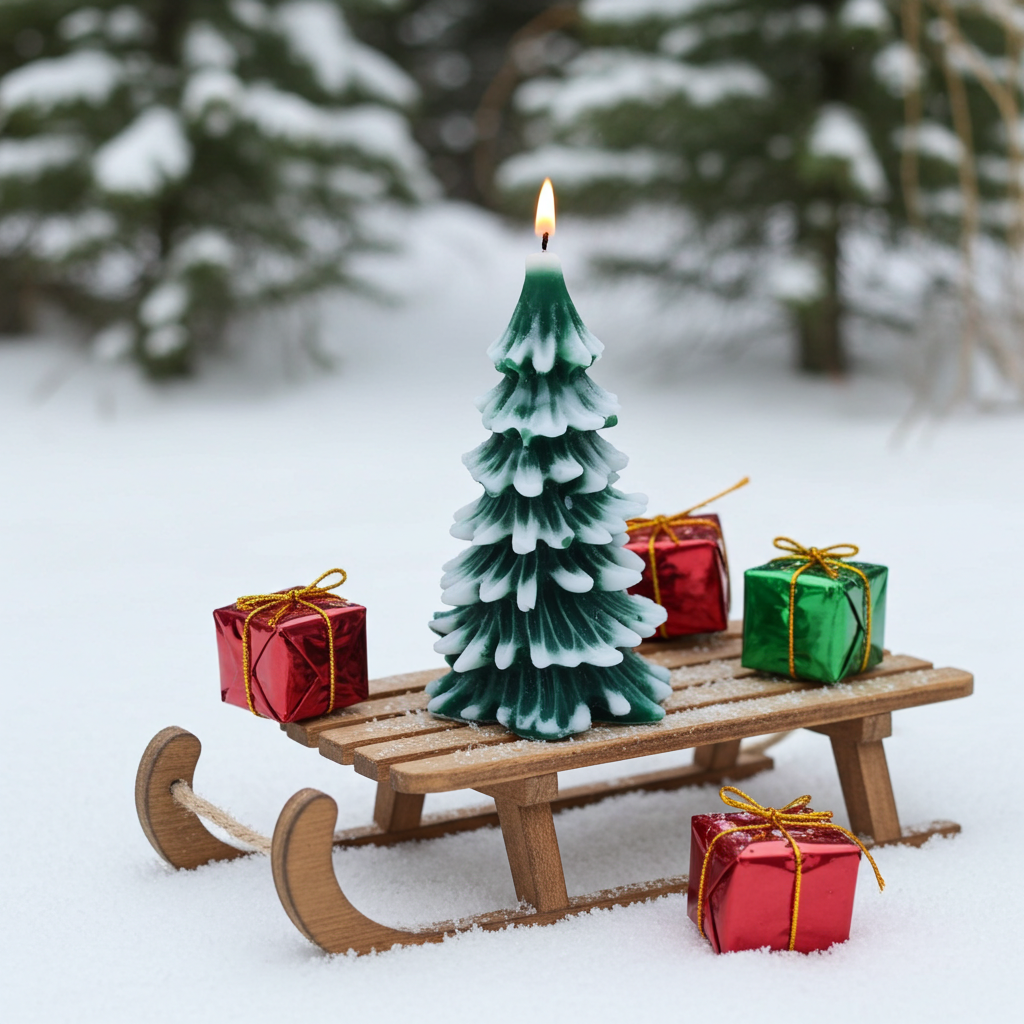 Big Snowy Christmas Scented Candle