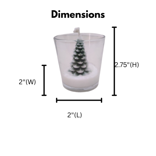Glass Jar Snowy Christmas Tree Scented Candle
