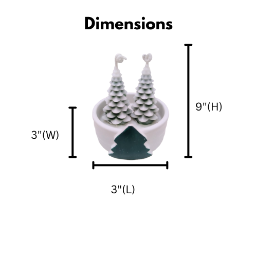 Concrete Jar Snowy Christmas Tree Scented Candle