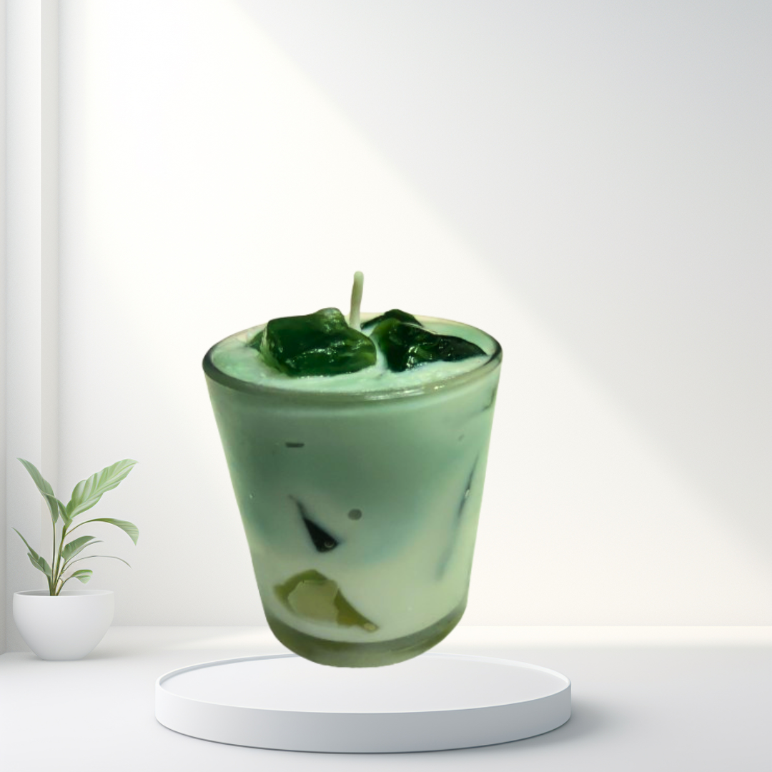 Matcha Latte Scented Candle in Glass Jar