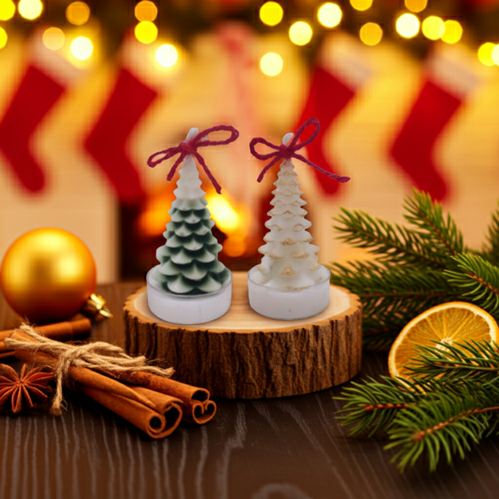 Christmas Tree Acrylic Tealight Scented Candle