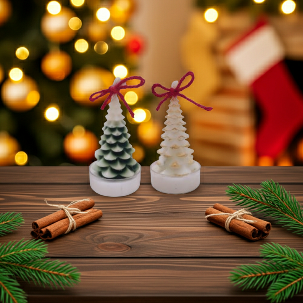 Christmas Tree Acrylic Tealight Scented Candle