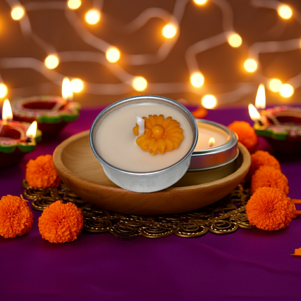 Round Tin TeaLight Scented Candle